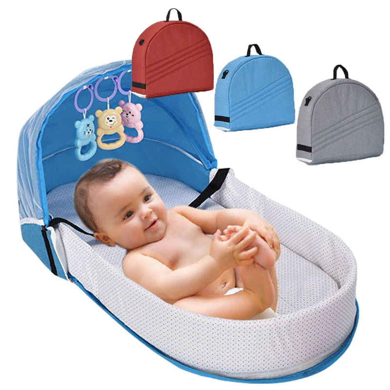 Portable Bed with Toys For Baby Foldable Baby Bed Travel Sun Protection Mosquito Net Breathable Soft Infant Sleeping Basket
Portable Bed with Toys For Baby Foldable Baby Bed Travel Sun Protection Mosquito Net Breathable Soft Infant Sleeping Basket