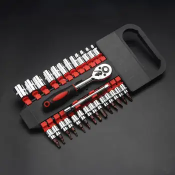 28Pcs Car 1/4 Inch Ratchet Wrench Socket Release Extension Bar Repair Tool Set for Screwdriver Motorcycle Car Repair Tool Set
28Pcs Car 1/4 Inch Ratchet Wrench Socket Release Extension Bar Repair Tool Set for Screwdriver Motorcycle Car Repair Tool Set