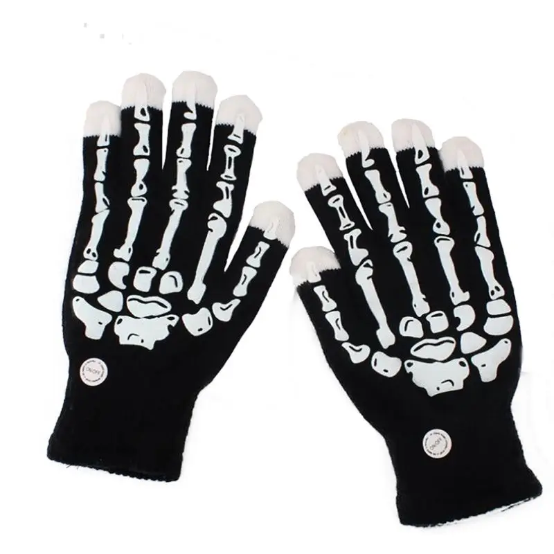 Newest LED Glowing Gloves Horrible Skeleton Finger Bone Ghost Claw Printed Scary Toy Halloween Party Bar Costumes Accessories
Newest LED Glowing Gloves Horrible Skeleton Finger Bone Ghost Claw Printed Scary Toy Halloween Party Bar Costumes Accessories