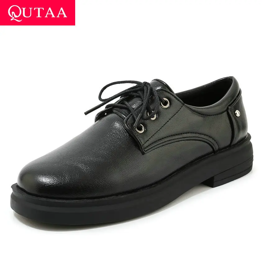 QUTAA 2020 Round Toe Square Heel Concise Women Single Shoes Spring Autumn PU Leather Lace Up All Match Women Pumps Big Size34-43
QUTAA 2020 Round Toe Square Heel Concise Women Single Shoes Spring Autumn PU Leather Lace Up All Match Women Pumps Big Size34-43