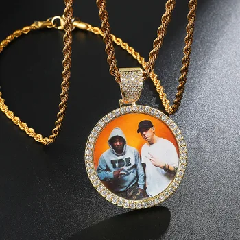 HIPHOP custom full AAA Cubic Zirconia round photo memory hip hop photo frame pendant stainless steel
HIPHOP custom full AAA Cubic Zirconia round photo memory hip hop photo frame pendant stainless steel