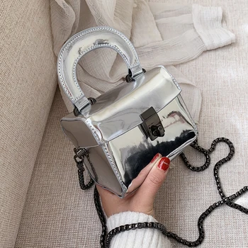 Mirror Square Tote bag 2020 Fashion New High-quality Patent leather Women's Designer Handbag Lock Chain Shoulder Messenger Bag
Mirror Square Tote bag 2020 Fashion New High-quality Patent leather Women's Designer Handbag Lock Chain Shoulder Messenger Bag