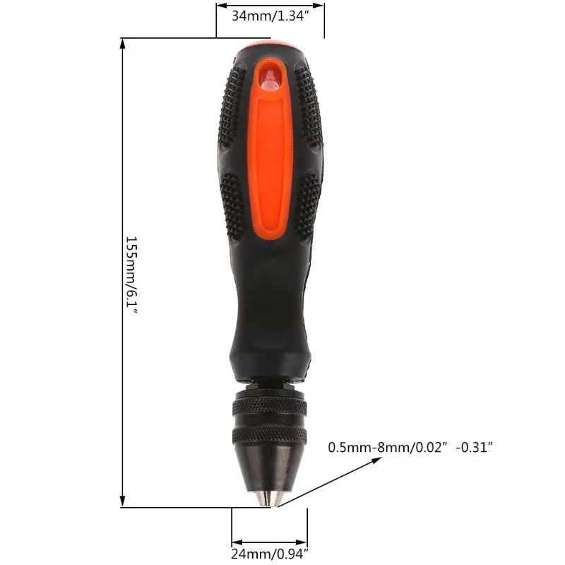 Adjustable Pin Vise Model Hand Drill Tool With Keyless Chuck 0.5-8mm Fit Drill Bits Screwdriver Bit
Adjustable Pin Vise Model Hand Drill Tool With Keyless Chuck 0.5-8mm Fit Drill Bits Screwdriver Bit