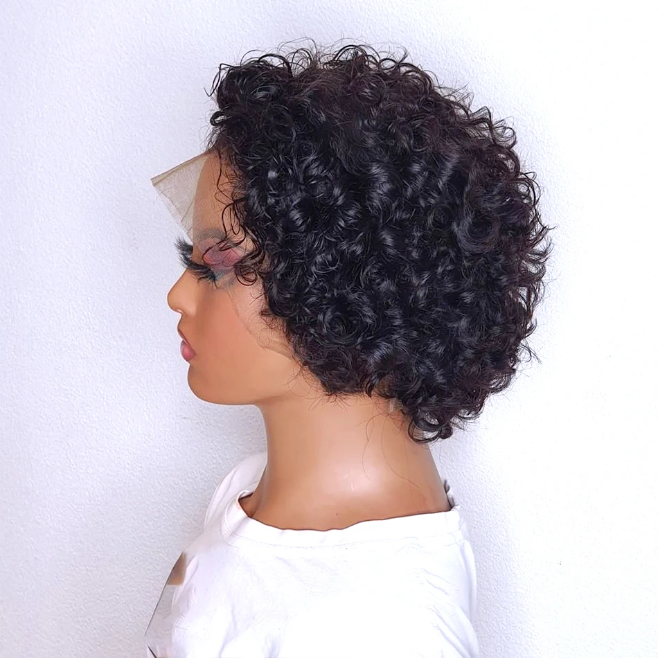 Deep Curly Bob Water Wave Wigs Peruvian Remy Pre Plucked Frontal Hair For Women Deep Curly Bob Water Wave Wigs Peruvian Remy Pre Plucked Frontal Hair For Women