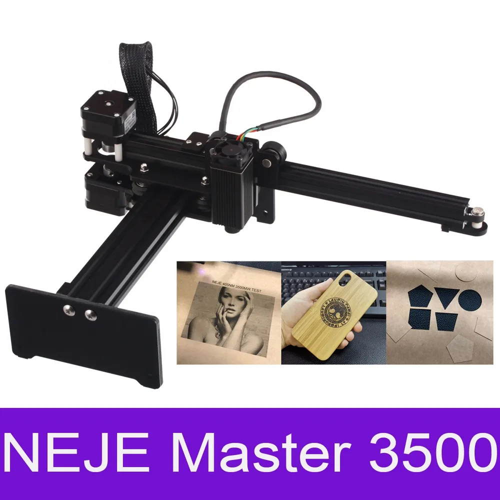 NEJE MASTER 3500mw Portable DIY Laser Engraving Cutter Machine Mini Desktop Laser Engraver Printer Router Windows Mac Android
NEJE MASTER 3500mw Portable DIY Laser Engraving Cutter Machine Mini Desktop Laser Engraver Printer Router Windows Mac Android