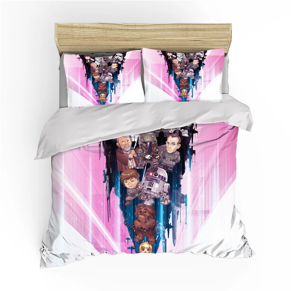 Double bed quilt cover 228x228cm bedding Star Wars pattern pillowcase three-piece set can be customized DIY
Double bed quilt cover 228x228cm bedding Star Wars pattern pillowcase three-piece set can be customized DIY