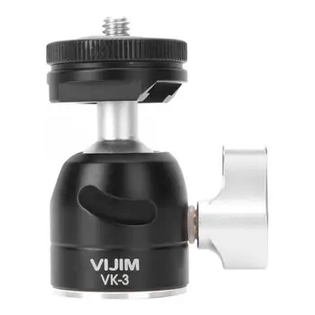 VIJIM VK-3 Camera Tripod Ball Head Mini Rotating Ballhead Universal 1/4 Screw for SLR Camera Fill Light Tripod Monopod, etc
VIJIM VK-3 Camera Tripod Ball Head Mini Rotating Ballhead Universal 1/4 Screw for SLR Camera Fill Light Tripod Monopod, etc