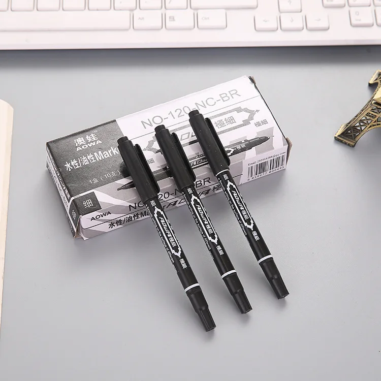 Black and White with Pattern Double Headed Marking Pen Small Double Headed Marking Pen Water-Based Small Double Headed Fine Head
Black and White with Pattern Double Headed Marking Pen Small Double Headed Marking Pen Water-Based Small Double Headed Fine Head