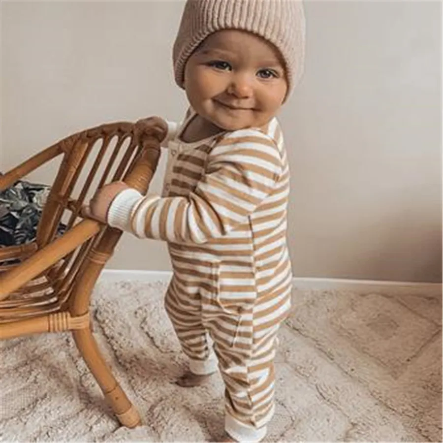 2020 Autumn Spring Baby Boys Girls Clothing Toddler Long Sleeve Round Collar Romper Infant Striped Knitted Casual Jumpsuit 0-18M
2020 Autumn Spring Baby Boys Girls Clothing Toddler Long Sleeve Round Collar Romper Infant Striped Knitted Casual Jumpsuit 0-18M