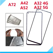 Panneau avant pour Samsung Galaxy A72, A52, A32, 4G, 5G, A42, verre extérieur + OCA, verre frontal LCD laminé, réparation=