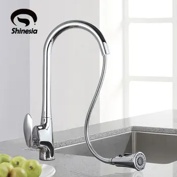Chrome Pull Out Kitchen Faucet Two Modes Spout 360 Rotation Hot Cold Mixer Crane Tap Deck Mount Sink Facuet
Chrome Pull Out Kitchen Faucet Two Modes Spout 360 Rotation Hot Cold Mixer Crane Tap Deck Mount Sink Facuet