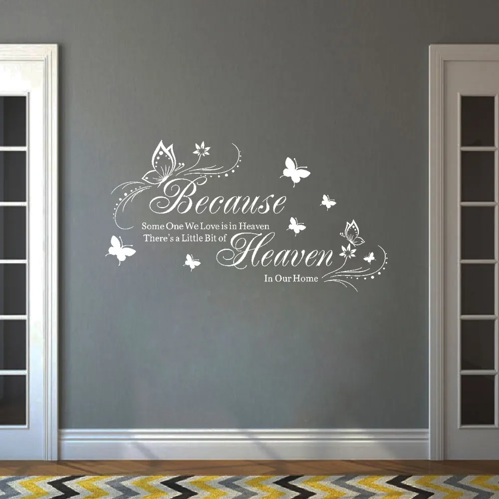 Because Someone We Love is in Heaven Wall Stickers Quotes and Sayings Wall Sticker for Bedroom Living Room Decoration DW3733
Because Someone We Love is in Heaven Wall Stickers Quotes and Sayings Wall Sticker for Bedroom Living Room Decoration DW3733