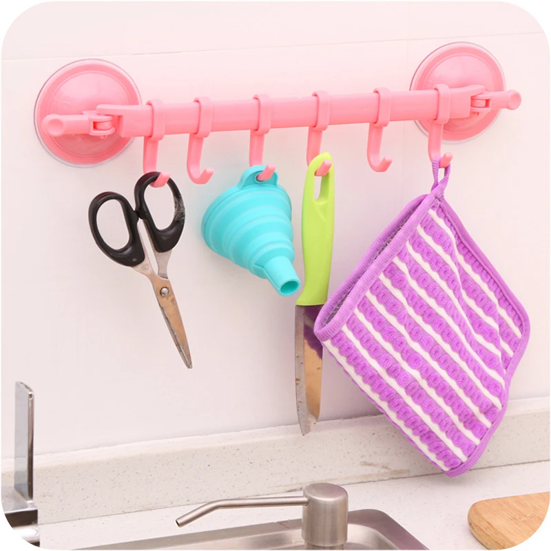 6 Hooks Towel Rack Plastic Suction Cup Kitchen Hanger Organizer Bath Towel Bathroom Hook Cooking Tool Vacuum Storage Rack
6 Hooks Towel Rack Plastic Suction Cup Kitchen Hanger Organizer Bath Towel Bathroom Hook Cooking Tool Vacuum Storage Rack