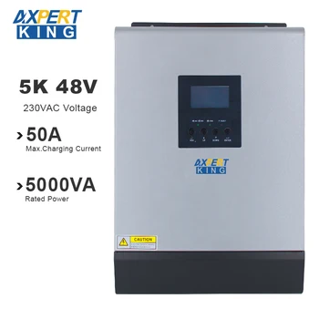Solar Inverter 5KVA 4000W Pure Sine Wave 220VAC Output Solar Inverter Built-in PWM 48V 50A Solar Charge Controller
Solar Inverter 5KVA 4000W Pure Sine Wave 220VAC Output Solar Inverter Built-in PWM 48V 50A Solar Charge Controller