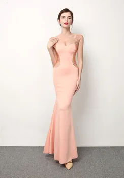 Night sexy dress female vestido new fashion sexy low-cut backless long section was thin fishtail skirt miss night dress skirt 
Night sexy dress female vestido new fashion sexy low-cut backless long section was thin fishtail skirt miss night dress skirt