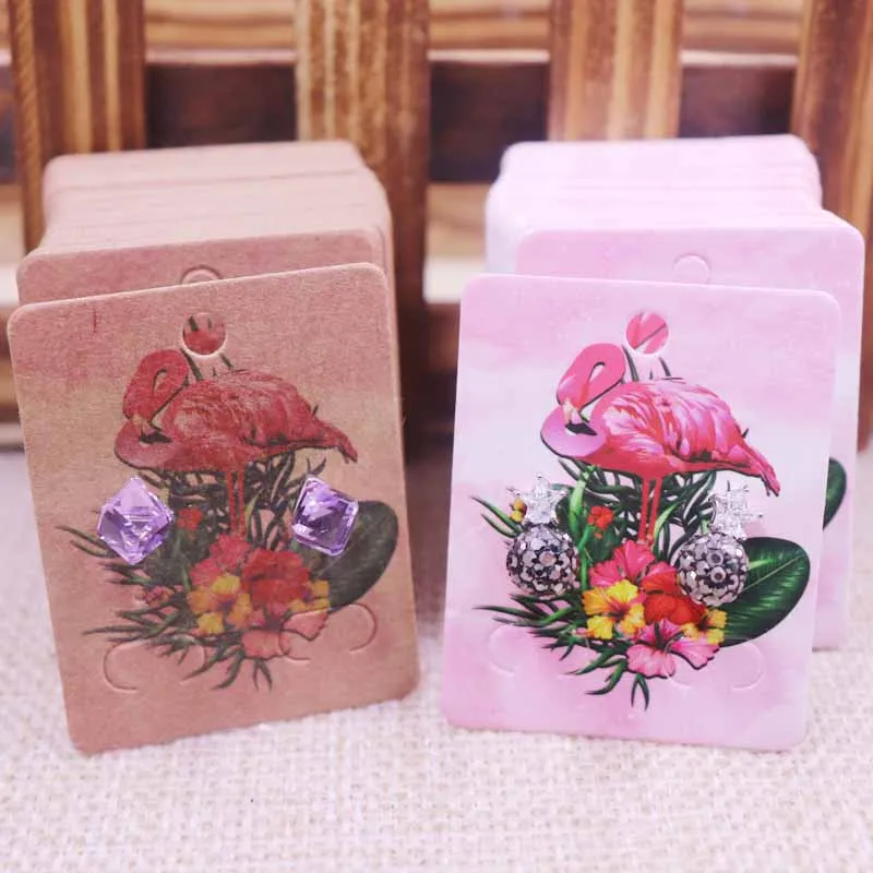 100Pcs NEW diy Jewelry Display Card 4x5cm earring card Hang Tag card red flamingo flower DIY jewelry stud earring package cards
100Pcs NEW diy Jewelry Display Card 4x5cm earring card Hang Tag card red flamingo flower DIY jewelry stud earring package cards