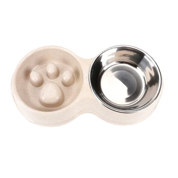 Double Pet Bowl Slow Feeder Non Slip Home Portable Dogs Cats Anti Choking Tableware Puppy Stainless Steel Food Smooth Water
Double Pet Bowl Slow Feeder Non Slip Home Portable Dogs Cats Anti Choking Tableware Puppy Stainless Steel Food Smooth Water