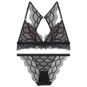 Women's sexy thin lace underwear bra, beautiful back, no steel ring gathers, comfortable and breathable bra set WT060
Women's sexy thin lace underwear bra, beautiful back, no steel ring gathers, comfortable and breathable bra set WT060