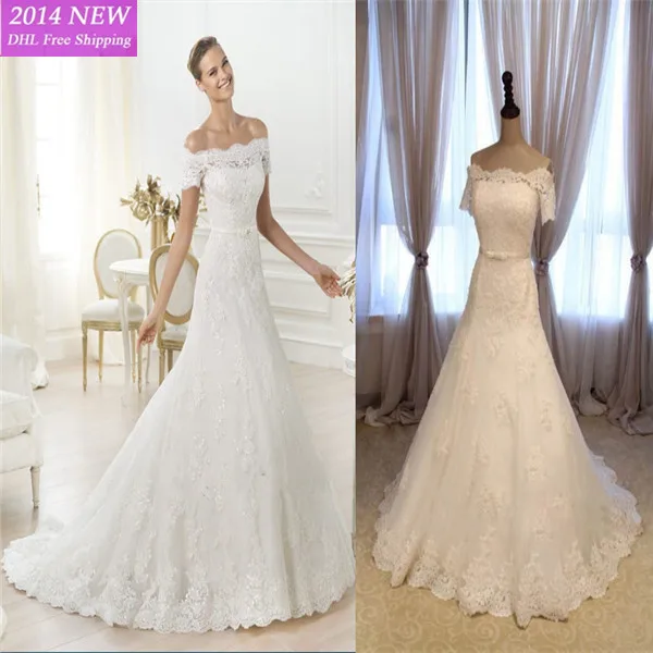 2021 Fashion Design Off Shoulder Short Sleeve A-Line Lace Bridal Gowns Custom vestido de noiva mother of the bride dresses
2021 Fashion Design Off Shoulder Short Sleeve A-Line Lace Bridal Gowns Custom vestido de noiva mother of the bride dresses