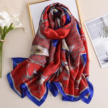 2020 Spring and summer Women Fashion new print silk scarf lady Superior quality scarves Shawl female beach Headband muffler 
2020 Spring and summer Women Fashion new print silk scarf lady Superior quality scarves Shawl female beach Headband muffler