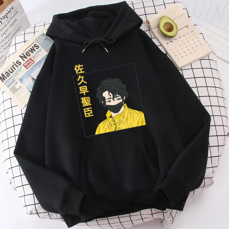 Толстовка мужская оверсайз с рисунком из мультфильма Haikyuu худи в японском стиле