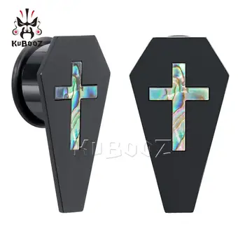 KUBOOZ New Popular Shell Cross Acrylic Black Ear Piercing Tunnels Fashion Body Jewelry Ear Plugs Gauges Stretchers 2PCS One Pair
KUBOOZ New Popular Shell Cross Acrylic Black Ear Piercing Tunnels Fashion Body Jewelry Ear Plugs Gauges Stretchers 2PCS One Pair