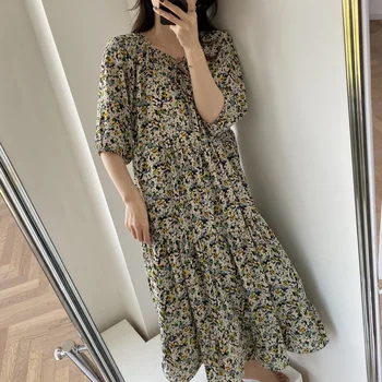 New 2020 Summer Floral Vintage Dress Women Cute Flower Printing Long Casual Dresses
New 2020 Summer Floral Vintage Dress Women Cute Flower Printing Long Casual Dresses