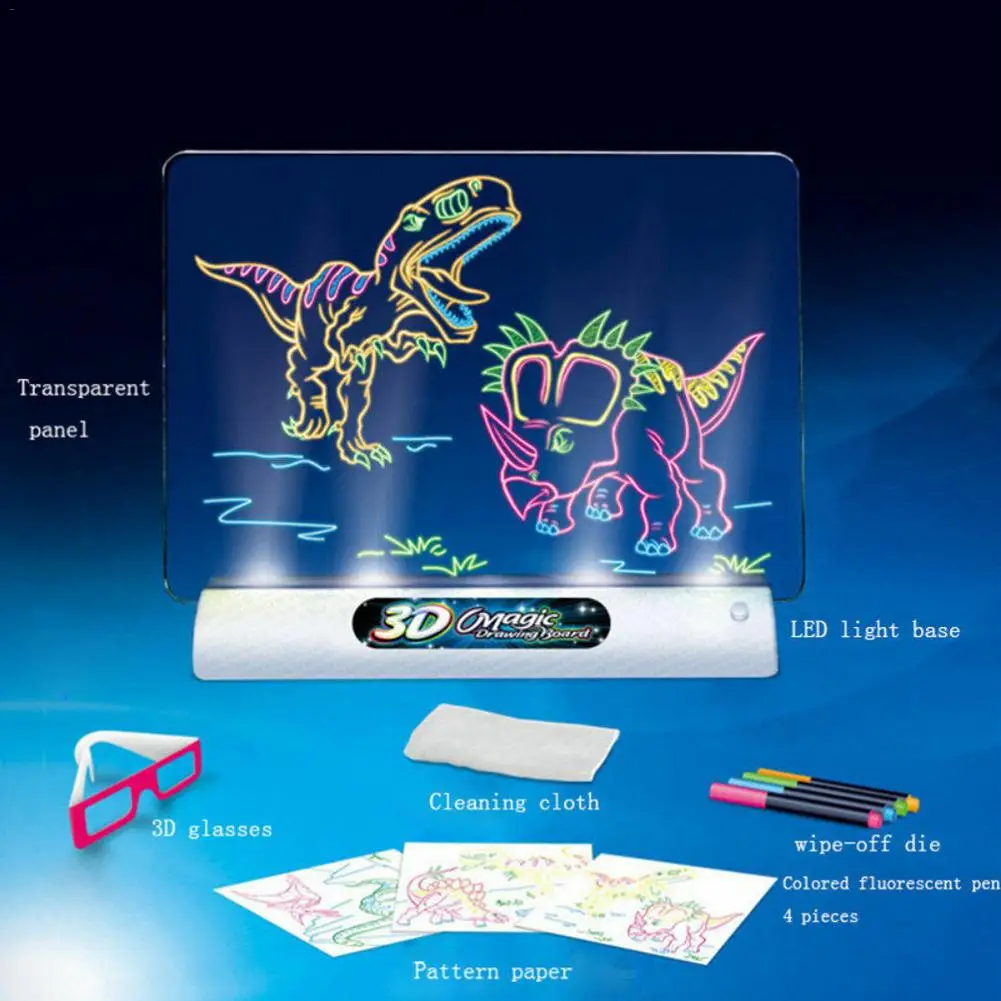 Drawing Pad 3D Magic Pad Deluxe Light Up LED Effects Puzzle Board Sketchpad Tablet Writing Board Creative Kids Pen Gift Toys
Drawing Pad 3D Magic Pad Deluxe Light Up LED Effects Puzzle Board Sketchpad Tablet Writing Board Creative Kids Pen Gift Toys