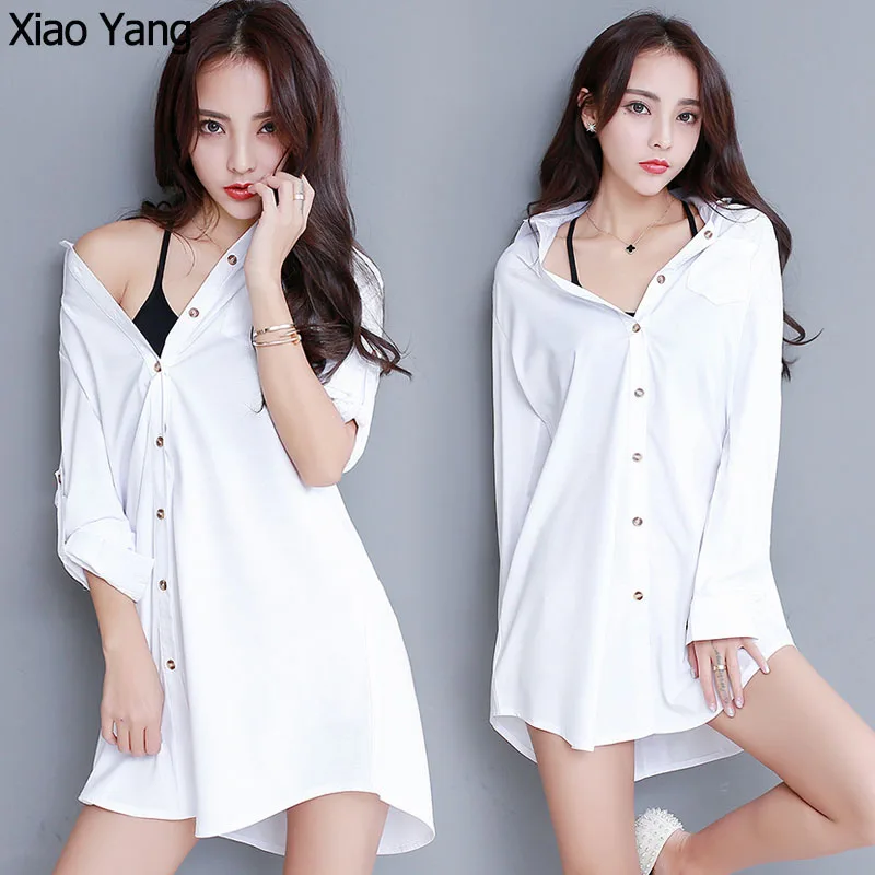 Summer Women White Shirt Female Lady's Casual Chiffon Lapel Korea Women Blouse Shirt Long Sleeve Solid Loose Casual Blouse Tops
Summer Women White Shirt Female Lady's Casual Chiffon Lapel Korea Women Blouse Shirt Long Sleeve Solid Loose Casual Blouse Tops