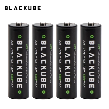 BLACKUBE AA USB Rechargeable Lithium Battery Quick Charge Family Large Capacity 1850mAh 1.5 V 2775mWh Batteries
BLACKUBE AA USB Rechargeable Lithium Battery Quick Charge Family Large Capacity 1850mAh 1.5 V 2775mWh Batteries