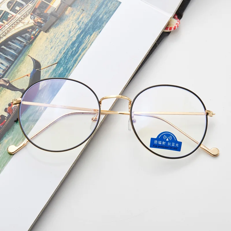 2019 New Men Vintage Anti Blue light Glasses Frame Round Women Lens Myopia Optical Mirror Simple Metal Anti-blue Clear Eyewear 
2019 New Men Vintage Anti Blue light Glasses Frame Round Women Lens Myopia Optical Mirror Simple Metal Anti-blue Clear Eyewear