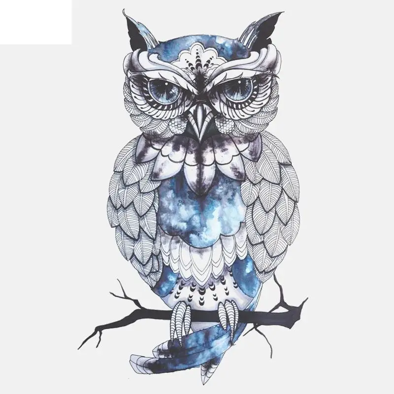 

Small Town 10.4CM*16.6CM Personalized Hand-painted Blue Owl PVC Decoration Car Sticker 11-01266