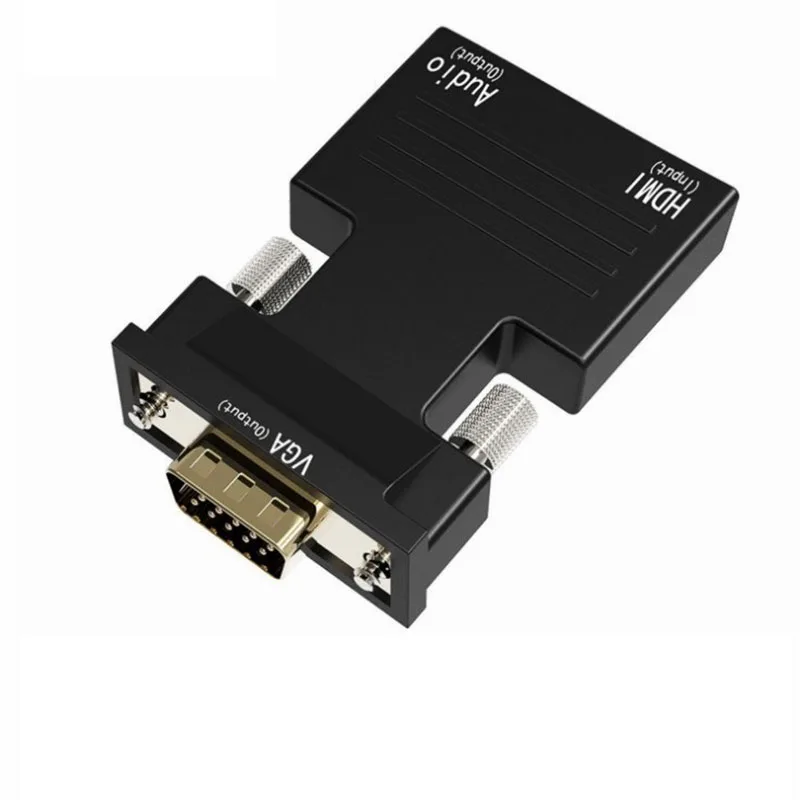 Переходник HDMI-совместимый с VGA 1080P разъем-штекер аудиокабелем AUX 3 5 мм видеовыход