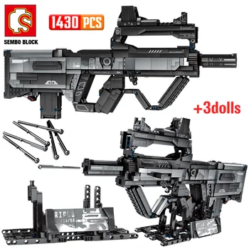 SEMBO City Police Weapon Technic Gun Building Blocks Military WW2 Wandering Earth Assault Rifle Figures Bricks Toys For Children
SEMBO City Police Weapon Technic Gun Building Blocks Military WW2 Wandering Earth Assault Rifle Figures Bricks Toys For Children