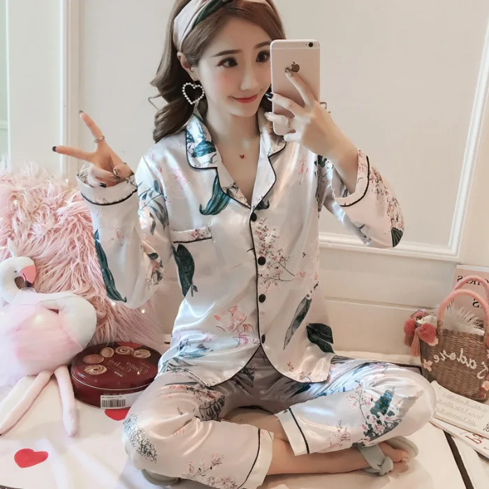 Spring And Autumn Summer Pajamas WOMEN'S Long Sleeve Xia Bing Wire Model Silk Cute Two-Piece Set Tracksuit Multi--
Spring And Autumn Summer Pajamas WOMEN'S Long Sleeve Xia Bing Wire Model Silk Cute Two-Piece Set Tracksuit Multi--