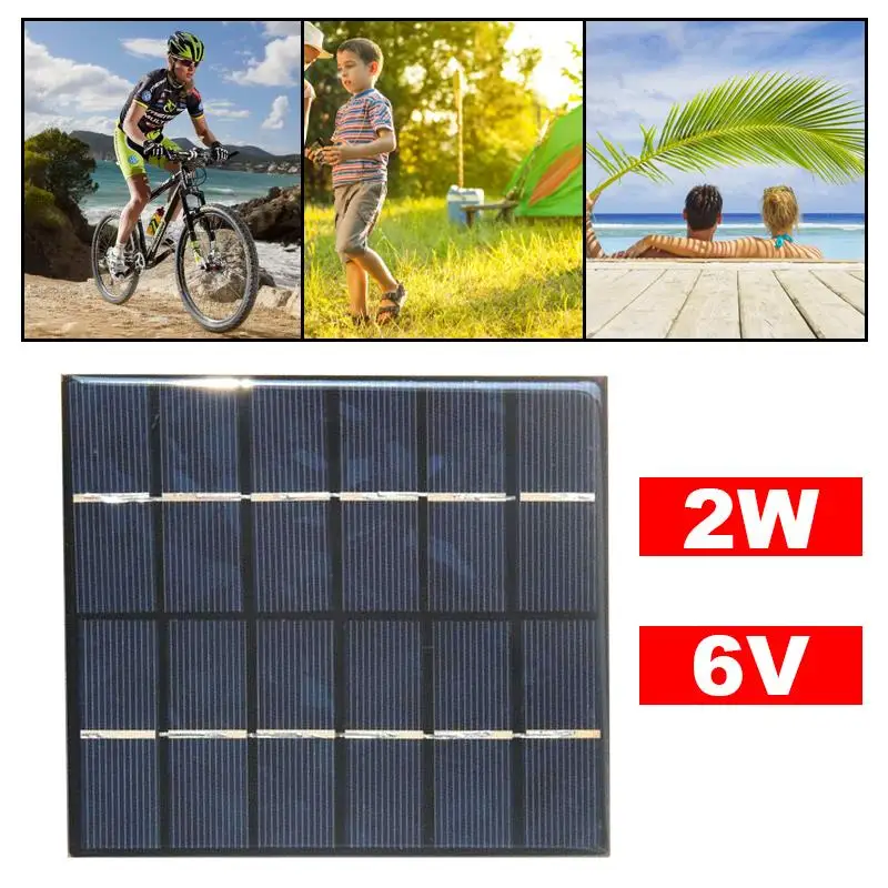 6V Energy Saving Solar Panel Polycrystalline 2W Mini 110×136×3.0MM Solar Power Charger DIY USB Module
6V Energy Saving Solar Panel Polycrystalline 2W Mini 110×136×3.0MM Solar Power Charger DIY USB Module