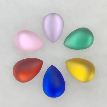 

30pcs/lot 13*18mm Teardrop Crystal Beads Water Drop Beads Loose Rhinestones Spacer Beads For Jewelry Making -24E52