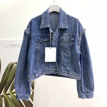 2020 Spring Auutmn New Fashion Short Denim Jacket Long-sleeved Casal Coat Women's Loose Cowboy Jackets Girls Students Jean Coats
2020 Spring Auutmn New Fashion Short Denim Jacket Long-sleeved Casal Coat Women's Loose Cowboy Jackets Girls Students Jean Coats