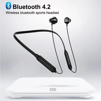 Bass Stereo Sports Bluetooth Headphone 4.2 Sweatproof Neckband Wireless Earphone 10H Playback Headset for iPhone Samsung Xiaomi 
Bass Stereo Sports Bluetooth Headphone 4.2 Sweatproof Neckband Wireless Earphone 10H Playback Headset for iPhone Samsung Xiaomi