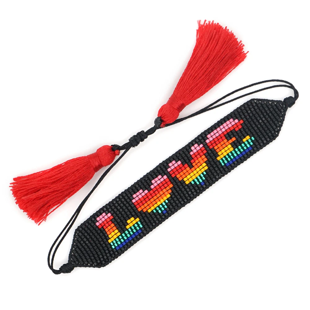 Go2boho Letter LOVE Pulseras MIYUKI Bracelet Women Boho Bracelets Jewelry Tassel Heart Pattern Jewellery Gift for Girlfriend
Go2boho Letter LOVE Pulseras MIYUKI Bracelet Women Boho Bracelets Jewelry Tassel Heart Pattern Jewellery Gift for Girlfriend
