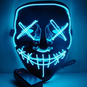 Led Mask Halloween Party Masque Masquerade Masks Neon Maske Fluorescent In The Dark Horror Maska Glowing Masker Purge 
Led Mask Halloween Party Masque Masquerade Masks Neon Maske Fluorescent In The Dark Horror Maska Glowing Masker Purge