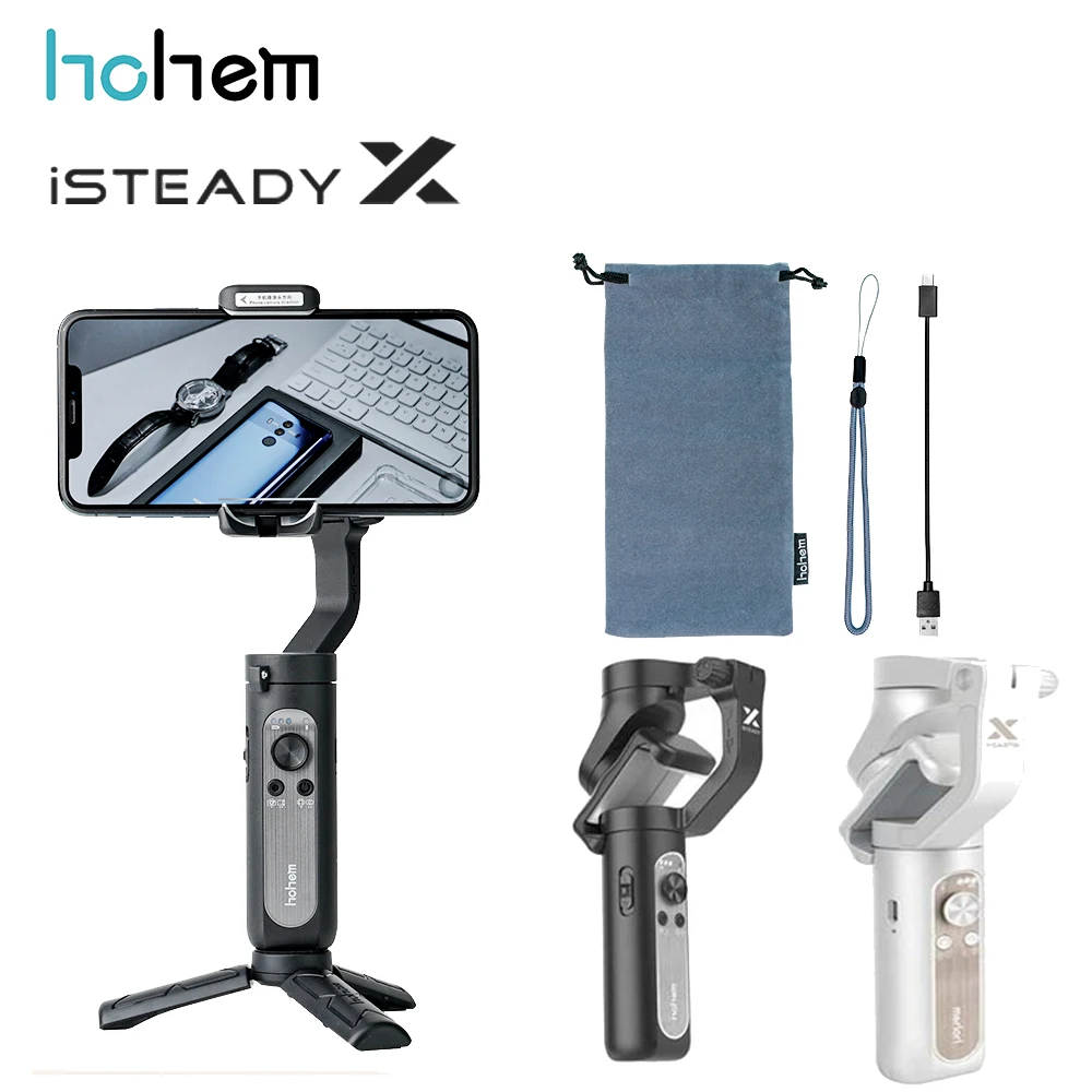 Hohem iSteady X Smartphone Smartphone Gimbal 3-Axis Handheld Stabilizer for iPhone11Pro/Max Huawei P40 Samsung Youtube TikTok
Hohem iSteady X Smartphone Smartphone Gimbal 3-Axis Handheld Stabilizer for iPhone11Pro/Max Huawei P40 Samsung Youtube TikTok