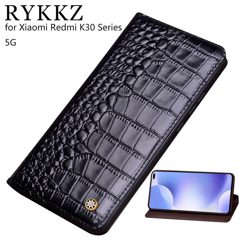 Чехол из натуральной кожи с откидной крышкой для Xiaomi Redmi K30 крышка чехол на