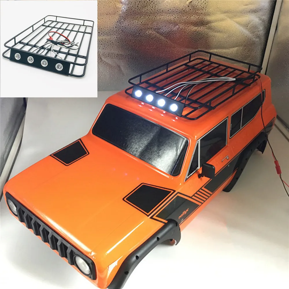 Metal Roof Rack Luggage Carrier with LED Light for 1:10 Redcat GEN8 Scout II RC Crawler Car Parts Top Shelf 235*140*20mm
Metal Roof Rack Luggage Carrier with LED Light for 1:10 Redcat GEN8 Scout II RC Crawler Car Parts Top Shelf 235*140*20mm