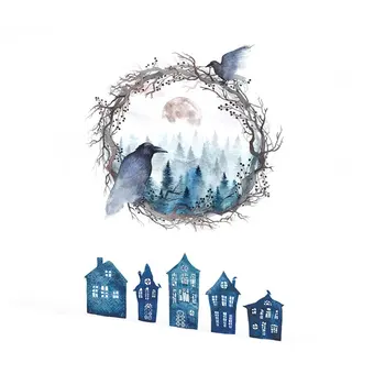 Crow Halloween Haunted House Ghost Bird Mall Shop Creative Decoration Background Sticker Home Decor Wallpaper 
Crow Halloween Haunted House Ghost Bird Mall Shop Creative Decoration Background Sticker Home Decor Wallpaper