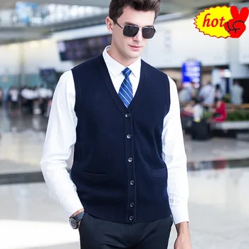 Wool 100% Pure Men Sleeveless Cardigan Sweater Knitting Navy Red Knitwear Male V-Neck Casual Man Knitted Woolen Vest
Wool 100% Pure Men Sleeveless Cardigan Sweater Knitting Navy Red Knitwear Male V-Neck Casual Man Knitted Woolen Vest