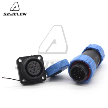 SP21 12 Pin Waterproof Connector Aviation Automotive Square Panel Mount Wire Connectors Male and Female Plug & Socket IP68 
SP21 12 Pin Waterproof Connector Aviation Automotive Square Panel Mount Wire Connectors Male and Female Plug & Socket IP68