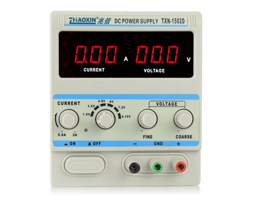 TXN-1502D Регулируемый DC Питание 0-15V 0-2A силовой кабель цифровой для Мобильный телефон