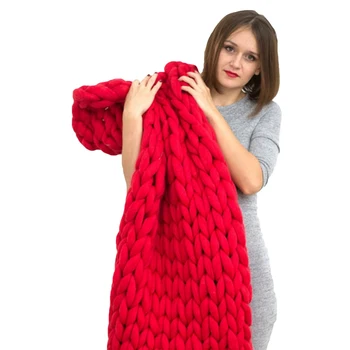 Super thick natural soft wool yarn felt knitting finished blanket hand knitting knitted blanket 
Super thick natural soft wool yarn felt knitting finished blanket hand knitting knitted blanket