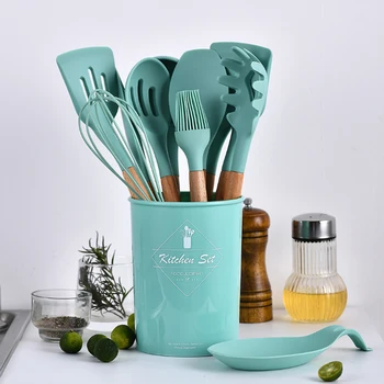 CTHome Cooking Tools Set Premium Silicone Utensils Set Turner Tongs Spatula Soup Spoon Non-stick Shovel Oil Brush Kitchen Tool
CTHome Cooking Tools Set Premium Silicone Utensils Set Turner Tongs Spatula Soup Spoon Non-stick Shovel Oil Brush Kitchen Tool